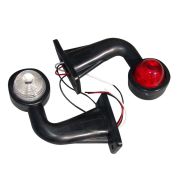 Фонарь габаритный красный/белый малый L=100 90град. LED