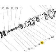 Шестерня бортового редуктора внутренняя (Z56\46) MCP16 5,26 Howo