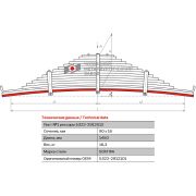 1 лист задней рессоры L=1450 Н=16мм для грузовиков 65115, 43118, 4350 16 листов